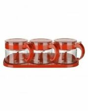 Set of 3 Tea Coffee Sugar Spices Kitchen Storage Canisters Jars Pots Containers