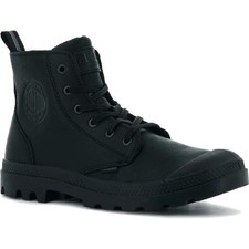 Palladium Pampa Zip Lth ESS Mens Military Combat Ankle Boots Black Size 8-11