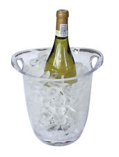 Plastic Acrylic Ice Bucket Wine Drinks Pail Cooler Champagne Display Clear Party