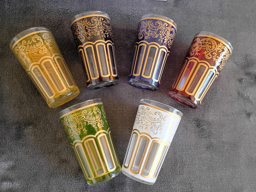Vintage moroccan tea glasses - tea,