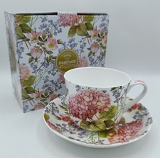 Large Breakfast Cup & Saucer Heritage Fine Bone China "Midsummer"