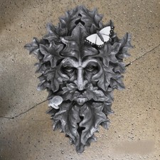 Large Fantasy Green Man Wall Plaque Mould, Latex Rubber Craft Mold Reusable