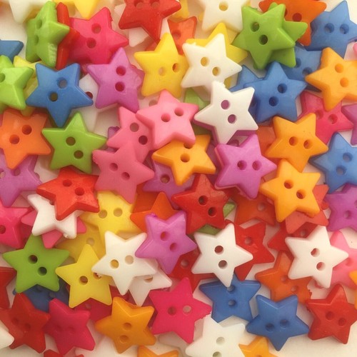 Star buttons 12mm wide packs