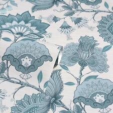Arthouse Krisha Paisley Exotic Flowers Wallpaper Floral Trail - Navy & Teal