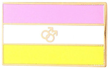 Twink LGBTQ+ Gay Pride Gold Plated Pin Badge