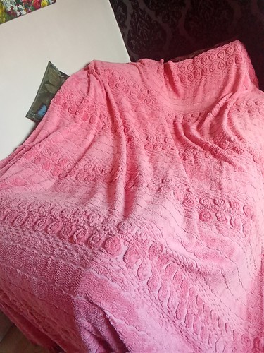 Vintage coral pink fringed - vintage,