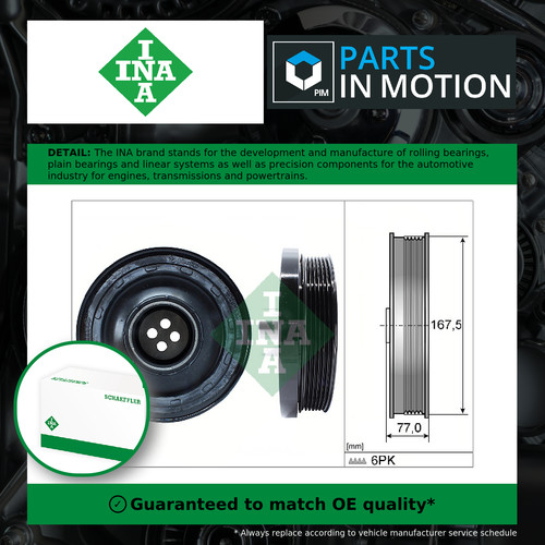 Crankshaft pulley fits - crankshaft, (tvd)
