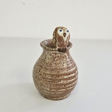Studio Pottery Vase Owl