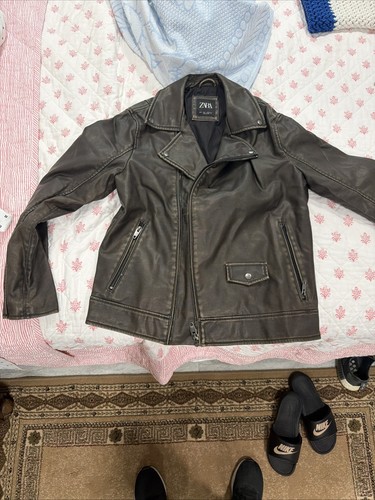Zara faux leather oversized - zara,