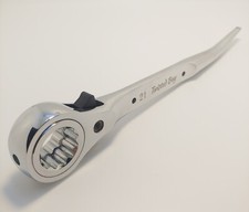 Twisted Bay 19x21mm Steel Scaffold Spanner Ratchet Podger Chrome