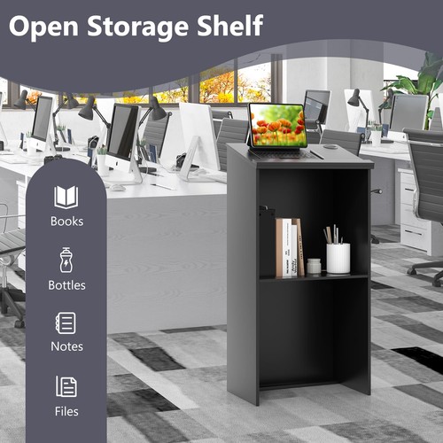 Speakers storage shelf - speakers, shelf-black