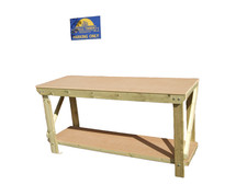 wooden work bench 2ft up to 6ft heavy duty,  mdf top suitable for vice