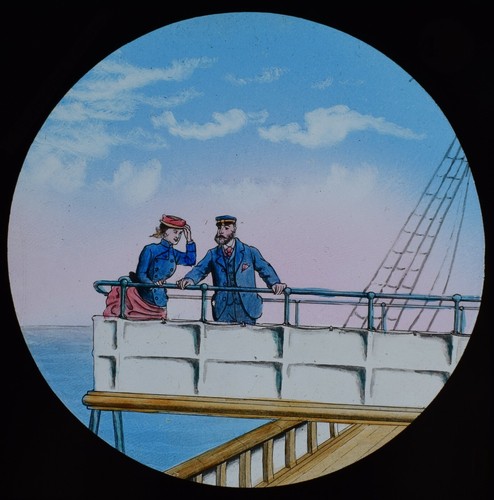 Antique magic lantern slide - magic,