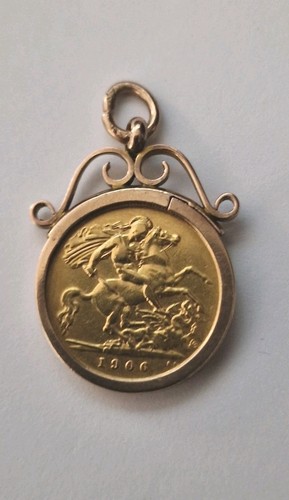 1906 half sovereign edward - half,