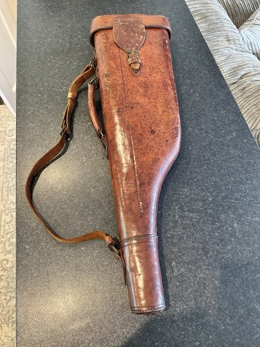 Antique leather leg - antique,