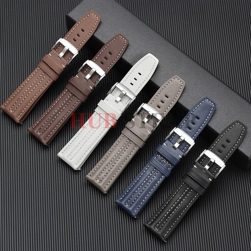 22mm genuine leather watchband - 22mm,