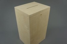Lockable Plain Wooden Box Wedding Cards Post Box Storage Unit Gift (P29/50)