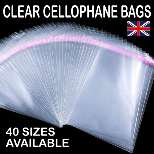 Clear cellophane bags self - clear,