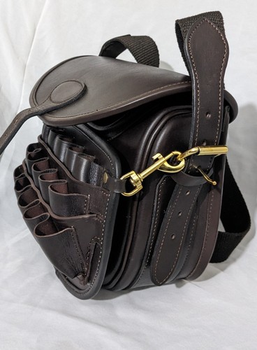 Leather cartridge bag - bag, with