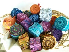 Mini Batik Fabric Jelly Rolls, 20 x 2.5 inch Strips *Multi-Buy Discount*