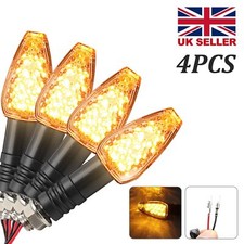 4x Universal 10LED Motorcycle Motorbike Turn Signal Indicators Lights Lamp Amber