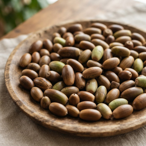 White oak acorns float - white,