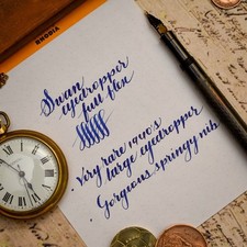 Vintage Swan Mabie Todd BCHR Eyedropper Fountain Pen Fine Flexible 14k Gold Nib