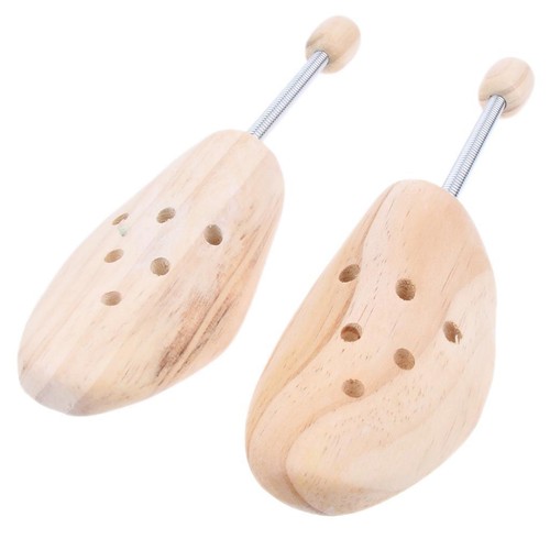 Pair wooden shoe - of,