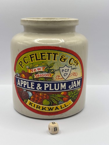Vintage white stoneware jar