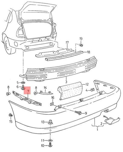 Genuine retainer for cover - vw,