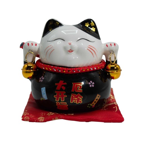 Black lucky waving chinese - black,