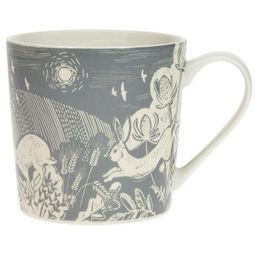 Artisan grey hare mug - hare,