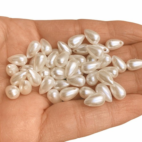 Teardrop beads faux - , pearl