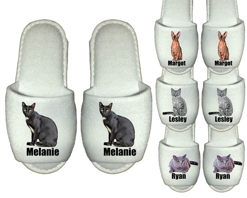 Personalised cat slippers - cat,