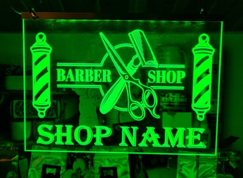 Barber shop open pole light - open, up