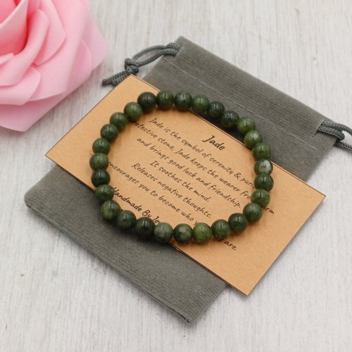 Green jade bracelet - green,