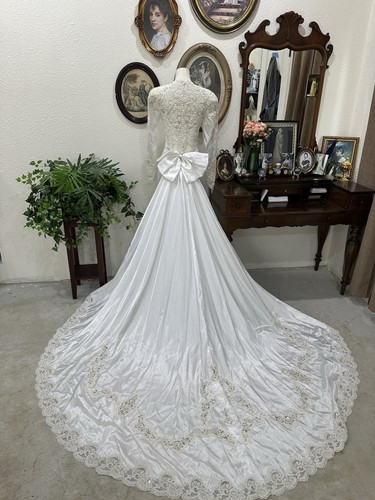 80s 90s vintage wedding dress - vintage,