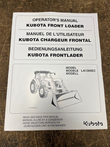 Kubota operator manual - kubota, operator's