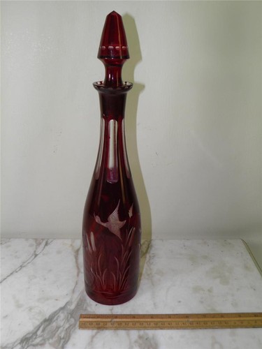 Antique bohemian ruby cased - bohemian,