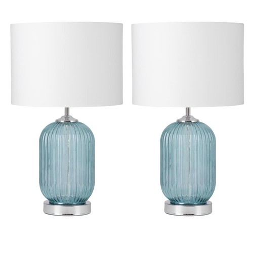 Set turquoise glass 47cm - turquoise,