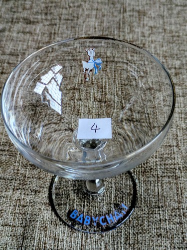 Vintage gold rimmed babycham - gold,