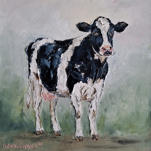 Original cow oil painting - oil,