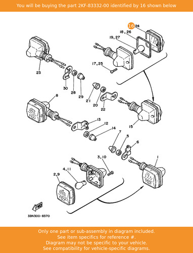 Yamaha lens flasher - lens,,
