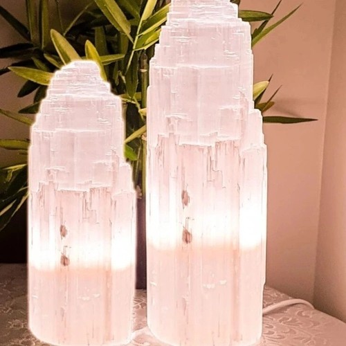 Selenite crystal lamp - selenite,