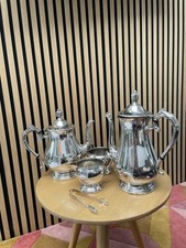 Vintage Silver Plated Coffee And Tea Set With sugar & milk jug