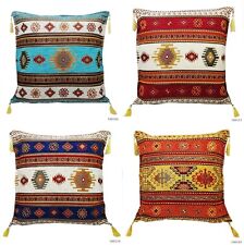 Turkish Moroccan Cushion Kilim Dubai Bohemian Cover with Filler 17'' / 43cm