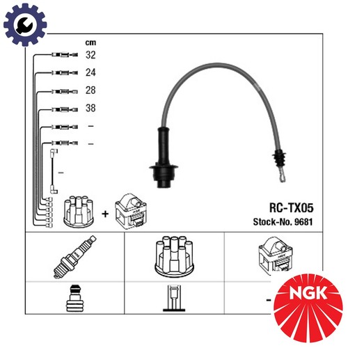 Ignition cable kit - ignition, 9681