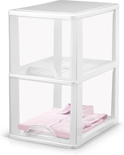 Plastic small drawer storage - small, 2-drawer