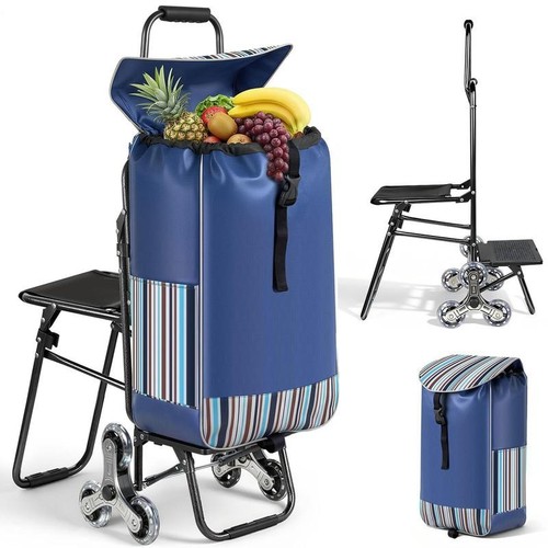 Large wheel folding shopping - 2,
