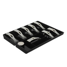 Cash Register Money Tray 9 Compartments Cash Coin Storage Organizer with Clip